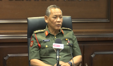 Menteri Besar Negeri Sembilan, Datuk Seri Aminuddin Harun bercakap kepada pemberita dalam sidang media paska Majlis Mesyuarat Kerajaan (MMK) Negeri Sembilan di Wisma Negeri, di Seremban/RTM