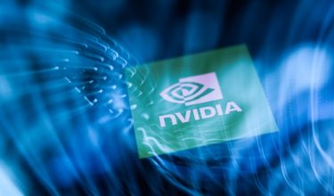 A laptop keyboard and Nvidia logo displayed on a phone screen are seen in this multiple exposure illustration photo taken in Poland on May 17, 2026. (Photo by Jakub Porzycki/NurPhoto)NO USE FRANCE