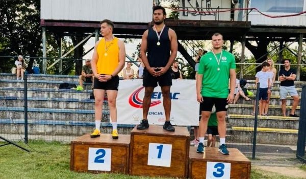 Irfan Shamsuddin menamatkan penantian lapan tahun apabila memecahkan rekod kebangsaan lempar cakera di Hungary/Foto Majlis Sukan Negara