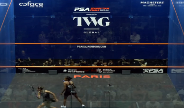 Sivasangari menempah tiket ke perlawanan akhir selepas melakar kejutan besar menewaskan pemain nombor dua dunia/Foto FB PSA Squash Tour