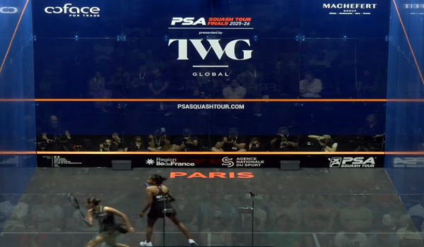 Sivasangari menempah tiket ke perlawanan akhir selepas melakar kejutan besar menewaskan pemain nombor dua dunia/Foto FB PSA Squash Tour