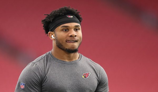 GLENDALE, ARIZONA - NOVEMBER 26: Wide receiver Rondale Moore #4 of the Arizona Cardinals warms up before the NFL game against the Los Angeles Rams at State Farm Stadium on November 26, 2023 in Glendale, Arizona. The Rams defeated the Cardinals 37-14.   Christian Petersen/Getty Images/AFP (Photo by Christian Petersen / GETTY IMAGES NORTH AMERICA / Getty Images via AFP)
