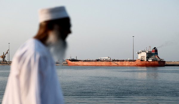 FILE PHOTO: The Callisto tanker sits anchored in Port Sultan Qaboos as the traffic is down in the Strait of Hormuz, amid the U.S.-Israeli conflict with Iran, in Muscat, Oman, March 12, 2026. REUTERS/Benoit Tessier/File Photo