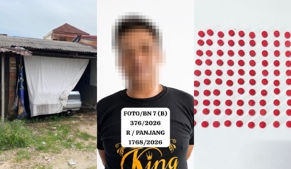 Lelaki berusia 42 tahun ditahan dalam serbuan menerusi Op Taring Wawasan di Rantau Panjang pada Khamis/Foto PGA