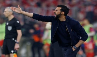 Jurulatih Real Madrid, Alvaro Arbeloa memberikan reaksi dalam aksi suku akhir kedua Liga Juara Eropah menentang Bayern Munich di Allianz Arena, pada 15 April 2026/Foto REUTERS