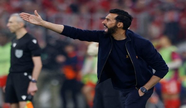 Jurulatih Real Madrid, Alvaro Arbeloa memberikan reaksi dalam aksi suku akhir kedua Liga Juara Eropah menentang Bayern Munich di Allianz Arena, pada 15 April 2026/Foto REUTERS