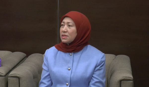 Menteri Pembangunan Wanita, Keluarga dan Masyarakat (KPWKM) Datuk Seri Nancy Shukri ditemui pemberita dalam sidang media selepas merasmikan Persidangan Rotary 2026 (DisCon26) di ibu negara