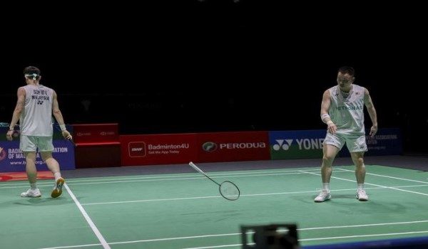 Aaron Chia-Soh Wooi Yik tumpas dalam perlawanan separuh akhir beregu lelaki Malaysia Masters 2026 - Foto BERNAMA