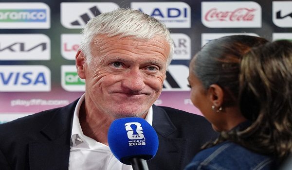 Soccer Football - FIFA World Cup 2026 - Group I - France v Iraq - Philadelphia Stadium, Philadelphia, Pennsylvania, U.S. - June 22, 2026 France coach Didier Deschamps is interviewed after the match IMAGN IMAGES via Reuters/Kyle Ross