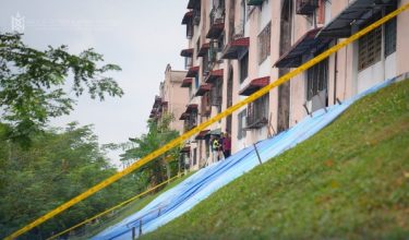 Tapak tanah runtuh di Flat Damai Perdana Dua/Foto Majlis Perbandaran Kajang