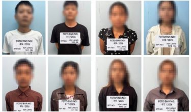 Lapan migran ditahan PGA kerana disyaki memasuki Malaysia tanpa dokumen sah/Foto PGA Briged Tenggara
