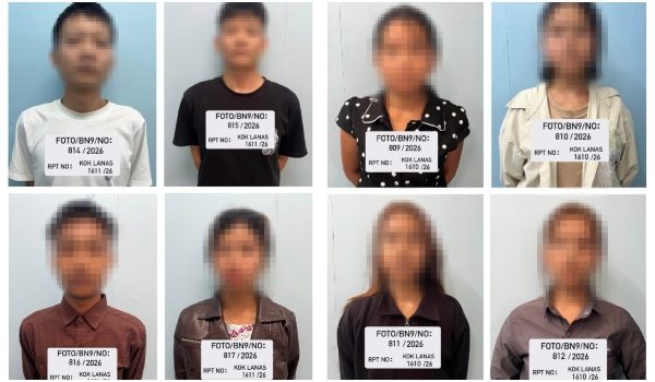 Lapan migran ditahan PGA kerana disyaki memasuki Malaysia tanpa dokumen sah/Foto PGA Briged Tenggara