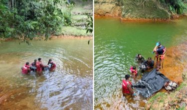 Usaha pencarian mangsa dibantu PPDA, JBPM Kuala Berang, Hulu Terengganu/Bernama