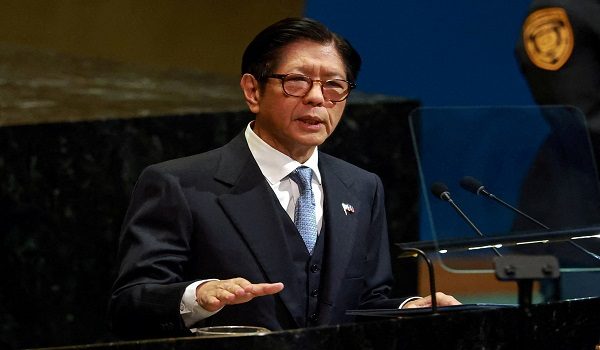 FILE PHOTO: Philippines President Ferdinand Marcos Jr. addresses the United Nations General Assembly at the U.N. headquarters in New York City, U.S., March 10, 2026.  REUTERS/Brendan McDermid/File Photo