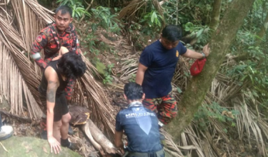Mangsa, Belinda Lapier hanya mengalami kecederaan ringan / Foto JBPM Sarawak