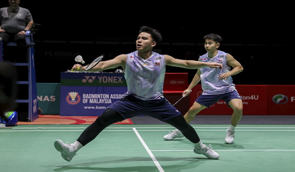 Beregu lelaki profesional negara, Goh Sze Fei-Nur Izzuddin Mohd Rumsani / Foto BERNAMA
