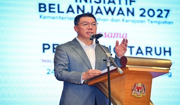 Nga Kor Ming menyampaikan ucapan pada Sesi Libat Urus Belanjawan 2027 KPKT, di sini. / Foto KPKT