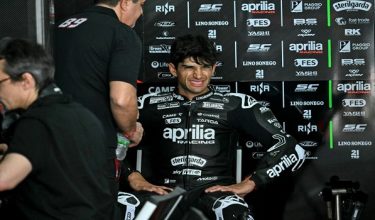 Pelumba Aprilia, Jorge Martin ketika aksi ujian pra musim di Litar Sepang, Februari lalu / AFP