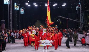 Kontinjen Selangor pada Perasmian Sukan Malaysia (SUKMA) Ke-22 dan Para SUKMA Selangor 2026 di Dataran Kemerdekaan Shah Alam/Foto BERNAMA