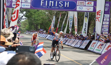 Pelumba TSG, Vadim Pronskiy mengungguli perlumbaan peringkat ketiga siri Jelajah Thailand./FB Terengganu Cycling Team