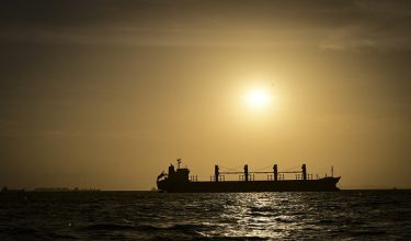 (FILES) A cargo ship waits before entering the Panama Canal in Panama City on August 8,2026. Panama declared an emergency over El Nino climate phenomenon on August 25, 2026, after Honduras and El Salvador, which has already forced a reduction in shipping through the Panama Canal. Interior Minister Dinoska Montalvo said the emergency status would allow authorities "to be prepared for what may come with El Nino," which has fueled a severe drought that is ravaging harvests, sparking fears of famine. (Photo by MARTIN BERNETTI / AFP)