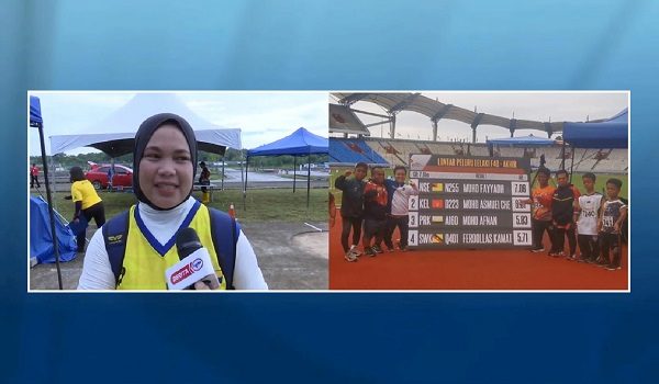 (Foto kiri) Umi Syuhadah Idris dan Muhd Fayyadh Abdullah (Tiga kiri pada foto kanan)
