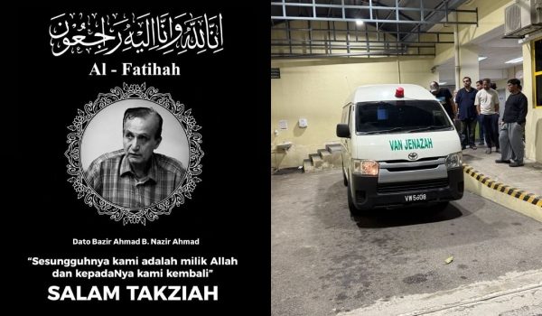 Bapa Sharnaaz Ahmad menghembuskan nafas terakhir pada pukul 1.24 pagi di PPUM, Kuala Lumpur.