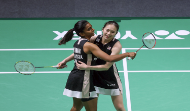 Pearly-Thinaah perlu bekerja keras dalam merapatkan jurang dengan jaguh China, Liu Sheng Shu-Tan Ning./BERNAMA