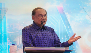 Perdana Menteri Datuk Seri Anwar Ibrahim pada Majlis Pelancaran Pusat Inovasi dan Makmal Al Huawei di The Exchange 106@TRX, Kuala Lumpur./foto BERNAMA