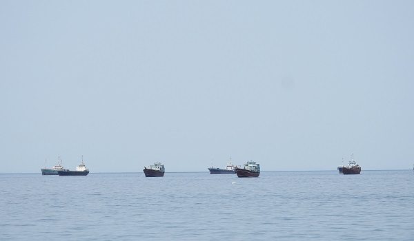 Ships and boats in the Strait of Hormuz, Musandam, Oman, April 24, 2026. REUTERS