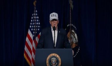 Trump dalam video yang disiarkan di platform Truth Social.