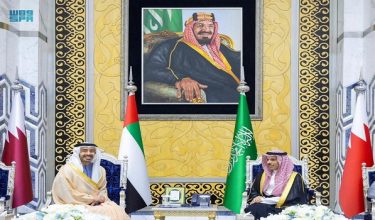 Saudi Foreign Minister Faisal bin Farhan al Saud receives United Arab Emirates' Deputy Prime Minister and Minister of Foreign Affairs Sheikh Abdullah bin Zayed Al Nahyan ahead of an exceptional meeting of the Gulf Cooperation Council (GCC), the first in-person meeting of Gulf leaders since their states became a front in the Iran war two months ago, In Jeddah, Saudi Arabia, April 28, 2026. Saudi Press Agency/Handout via REUTERS THIS IMAGE HAS BEEN SUPPLIED BY A THIRD PARTY