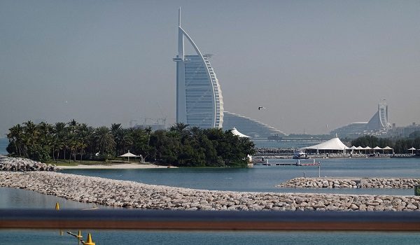 FILE PHOTO: Burj Al Arab stands, after an Iranian attack, following United States and Israel strikes on Iran, in Dubai, United Arab Emirates, March 1, 2026. REUTERS/Amr Alfiky/File Photo