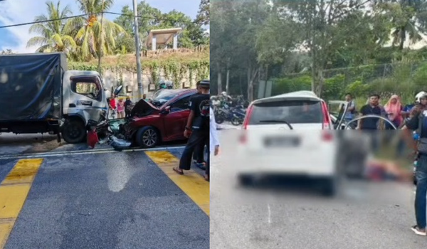 Dua kemalangan di Jalan FELDA Hutan Percha dan Jalan Lendu