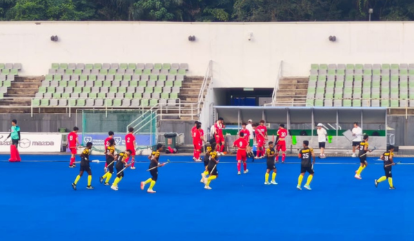 Aksi Liga Hoki Malaysia antara Maybank dan Liaoning Men’s HT di Stadium Hoki Nasional, Bukit Jalil / Foto RTM