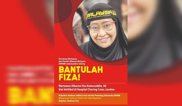 Fiza Kamarudin kritikal di Hospital Charing Cross, London