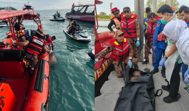 Mayat Arash Nashran Abdul Maser, 23 tahun ditemukan meninggal dunia kira-kira 100 meter daripada lokasi terakhir dilaporkan hilang/ Jabatan Bomba dan Penyelamat Daerah Langkawi