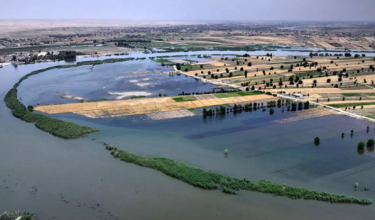 Wilayah Deir Ezzor di Syria yang dilanda banjir/ Foto AFP