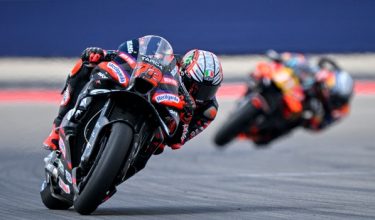 Marco Bezzecchi dari Aprilia beraksi dalam MotoGP Grand Prix Amerika Syarikat 2026 di Litar Circuit of the Americas/Foto REUTERS