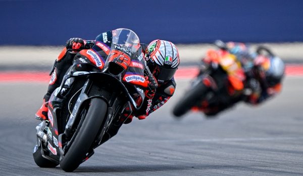Marco Bezzecchi dari Aprilia beraksi dalam MotoGP Grand Prix Amerika Syarikat 2026 di Litar Circuit of the Americas/Foto REUTERS