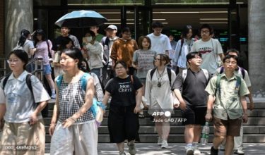 Antara pelajar China di Universiti Pengajian Antarabangsa Beijing / Foto fail AFP