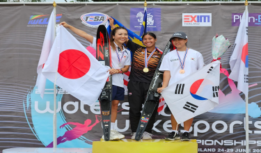 Aaliyah Yoong Hanifah menyapu bersih keempat-empat acara, slalom, jump, tricks dan keseluruhan Kejohanan Ski Air Asia IWWF 2025 di Bangkok