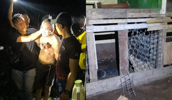 Muhammad Safwan Shahir Jasuf Abdullah bersembunyi di dalam reban ayam sebelum di bawa balik ke Ibu pejabat polis daerah (IPD) Keningau/Foto Polis