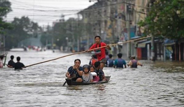 Banjir di Myanmar/Foto RTM