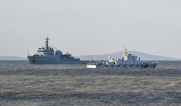 Kapal-kapal China melakukan rondaan ketika Tentera Pembebasan Rakyat (PLA) menjalankan latihan ketenteraan di Pulau Pingtan, wilayah Fujian di timur China, lokasi paling hampir dengan Taiwan./Foto AFP