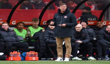 TORONTO, ON - MARCH 28: Head Coach of Canada Jesse Marsch looks on from the sideline during an International Friendly against Iceland at BMO Field on March 28, 2026 in Toronto, Ontario, Canada.   Vaughn Ridley/Getty Images/AFP (Photo by Vaughn Ridley / GETTY IMAGES NORTH AMERICA / Getty Images via AFP)