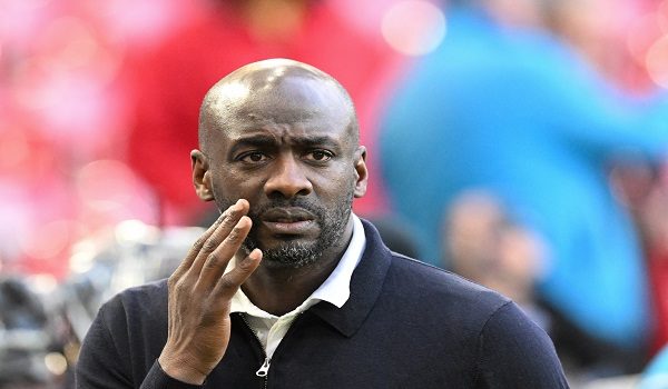 Ghana's head coach Otto Addo looks on prior to the international friendly football match between Germany and Ghana at the MHP Arena in Stuttgart, southwestern Germany on March 30, 2026. (Photo by THOMAS KIENZLE / AFP)