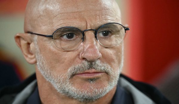Spain's Spanish coach Luis de la Fuente is pictured before the international friendly football match between Spain and Serbia at La Ceramica Stadium in Vila-real on March 27, 2026. (Photo by JOSE JORDAN / AFP)