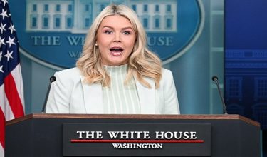 White House Press Secretary Karoline Leavitt speaks during a press briefing in the Brady Briefing Room of the White House in Washington, DC, on March 25, 2026. (Photo by Jim WATSON / AFP)