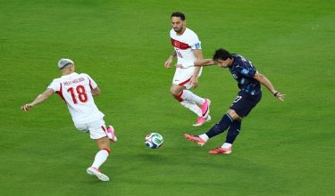 Soccer Football - FIFA World Cup 2026 - Group D - Turkey v Paraguay - San Francisco Bay Area Stadium, Santa Clara, California, U.S. - June 19, 2026 Paraguay's Matias Galarza scores their first goal REUTERS/Eloisa Lopez